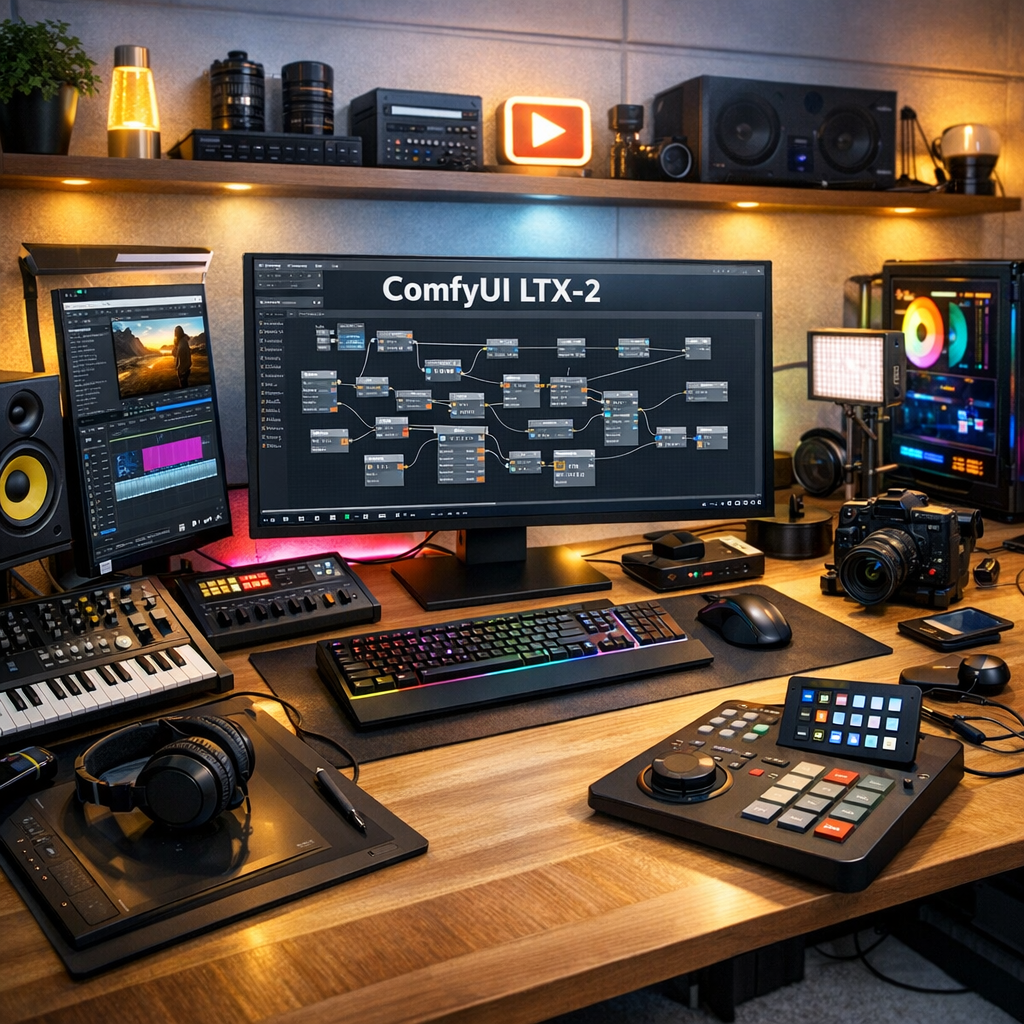 Creative workspace using ComfyUI LTX-2