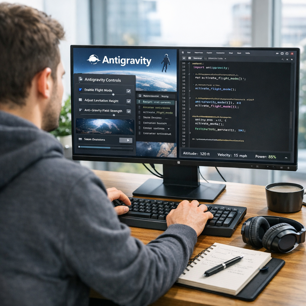 programmer using Antigravity IDE