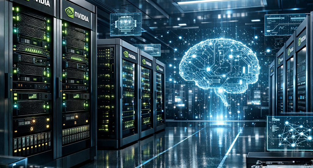 modern data center featuring agentic AI technology