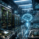 modern data center featuring agentic AI technology