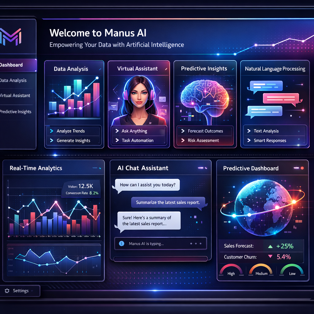 Manus AI computer interface with user-friendly design