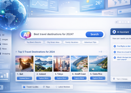 Perplexity AI interface showcasing search functionality