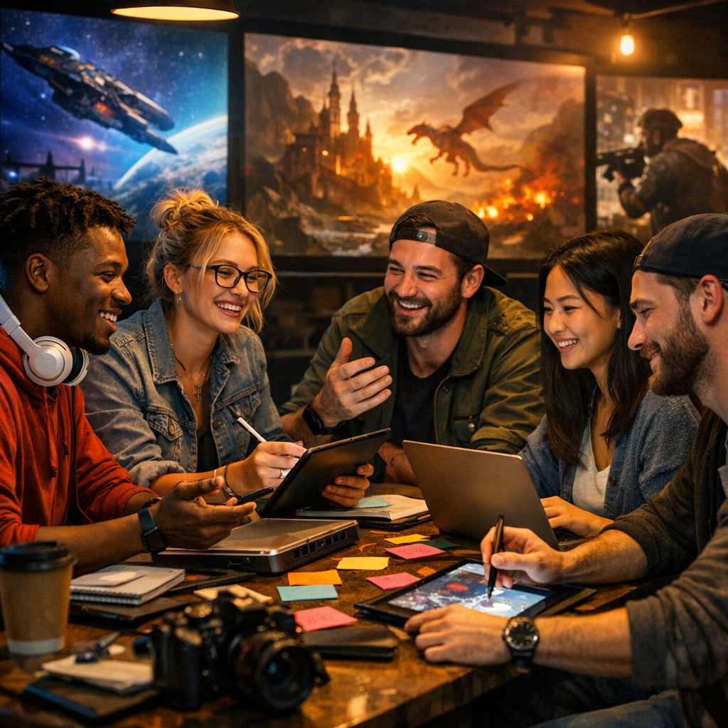 Content creators using Seedance 2.0 Cinematic Custom GPT in a brainstorming session