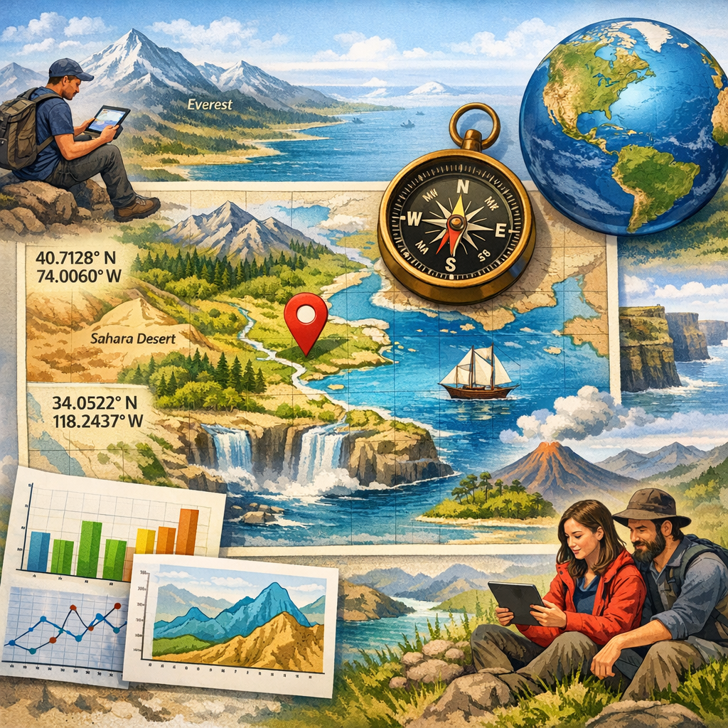 GEO tutorial with map and GPS coordinates