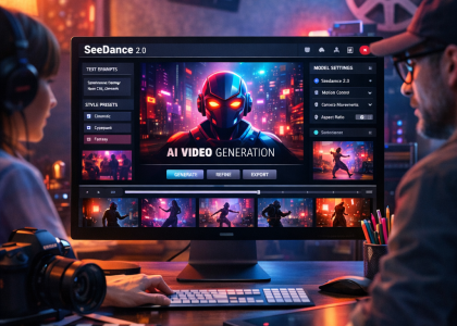 Seedance 2.0 Cinematic Custom GPT interface in a design workspace