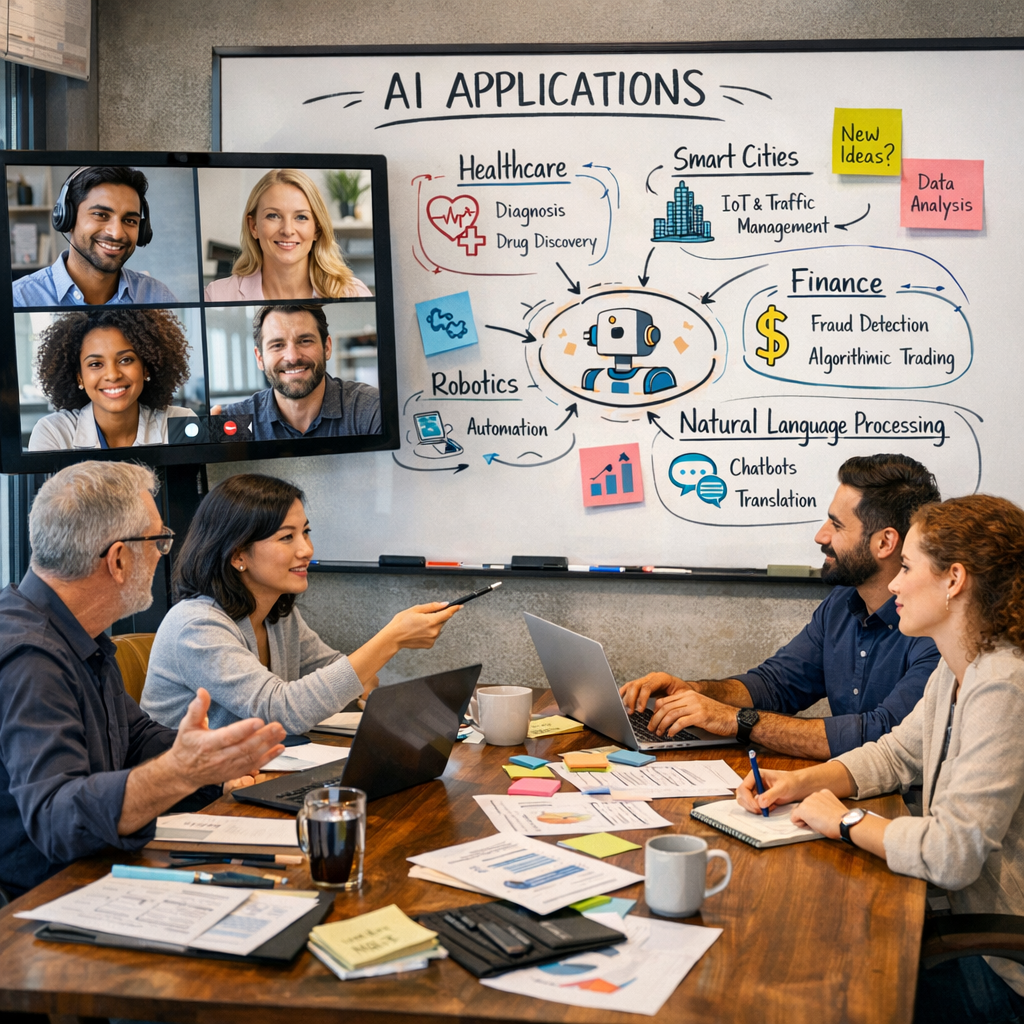 Group collaboration using AI tools in a meeting
