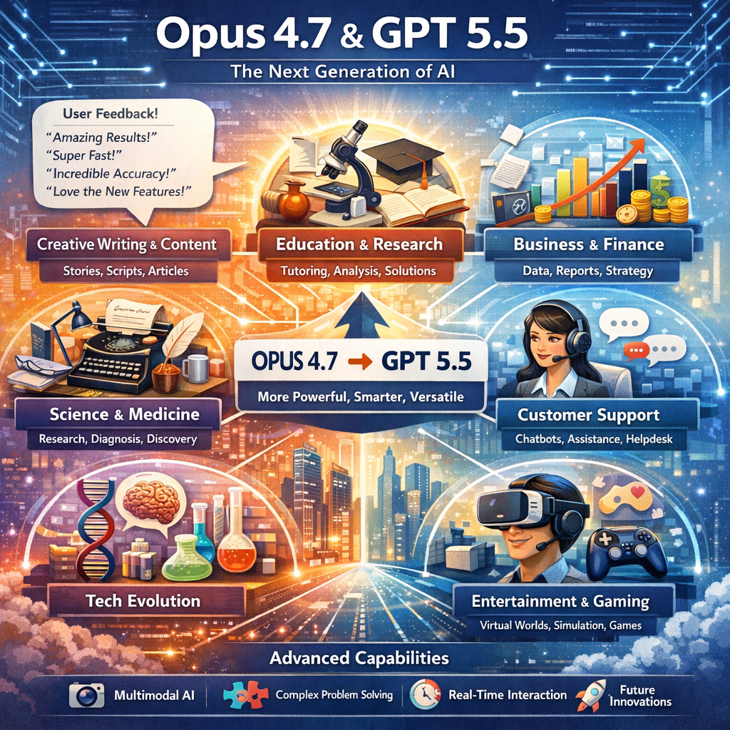 Use cases of Opus 4.7 and Gpt 5.5
