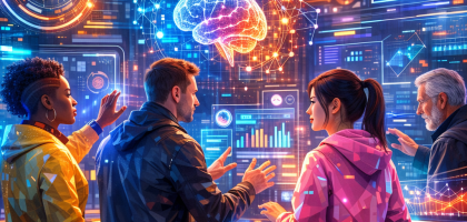 User interacting with Claude Opus AI technology interface