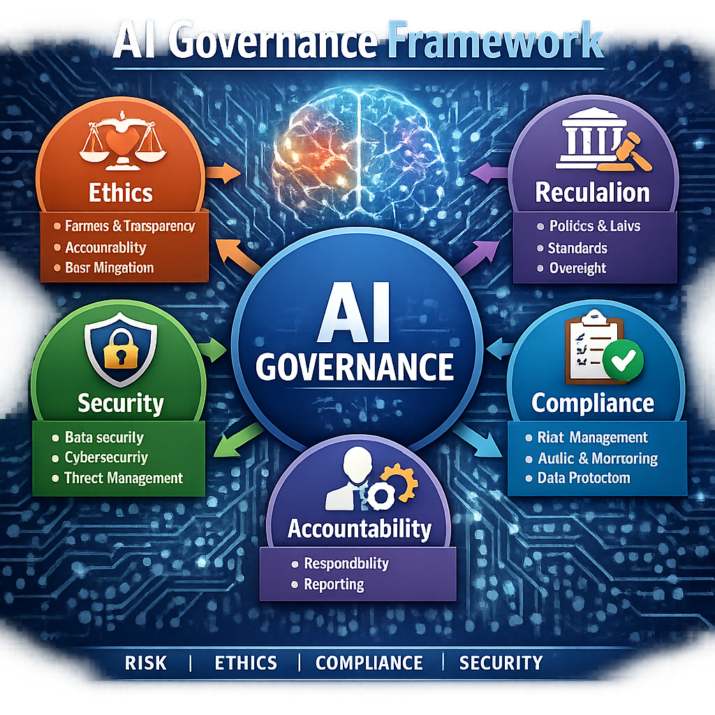 Infographic on AI governance framework