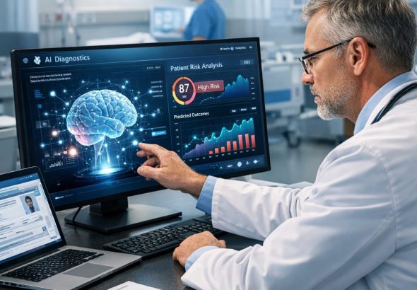AI in Healthcare doctor using technology
