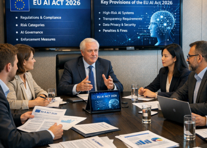 meeting about EU AI Act 2026 with digital technology