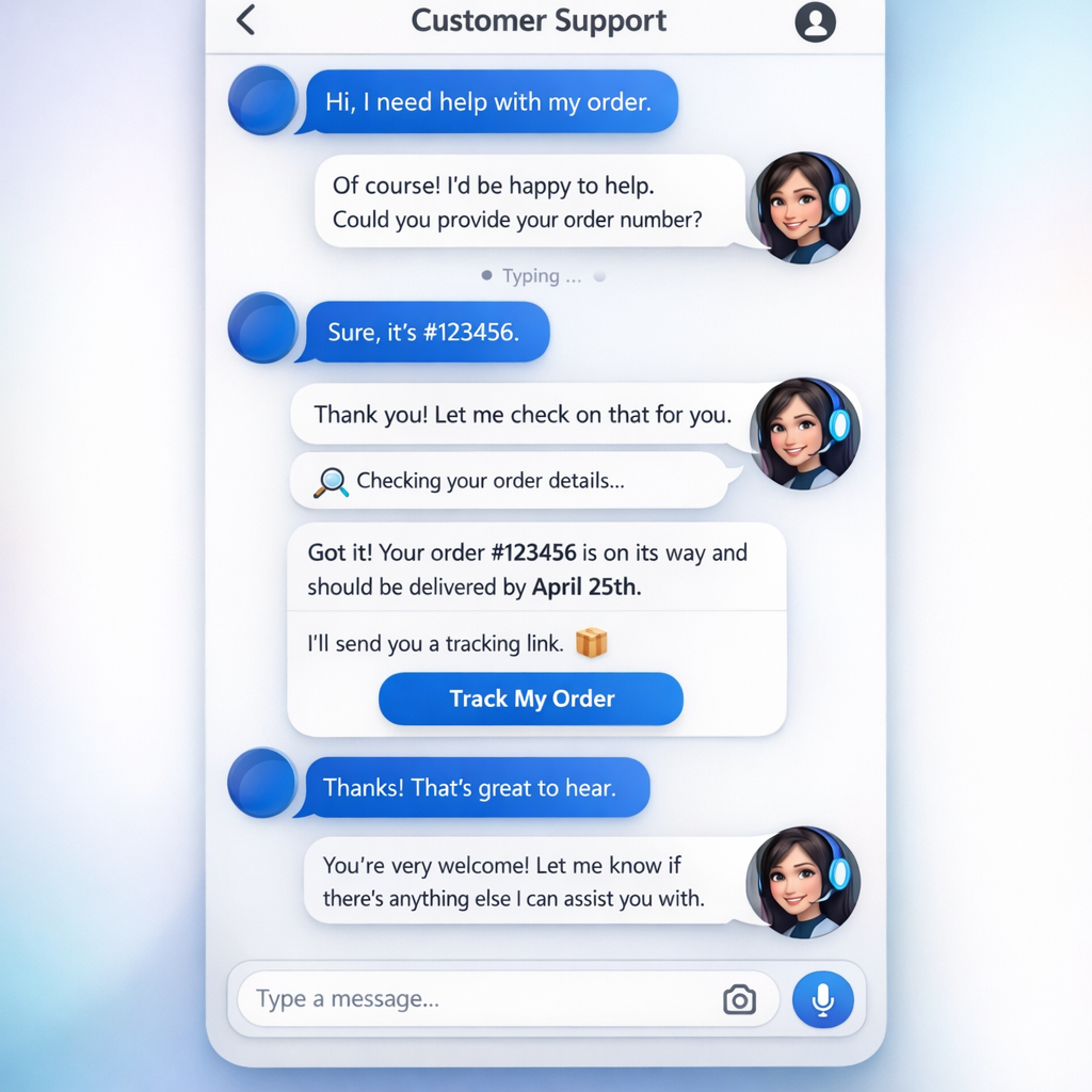 Chatbots in a customer service scenario.