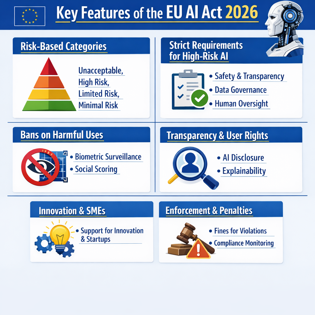 infographic of EU AI Act 2026 key features