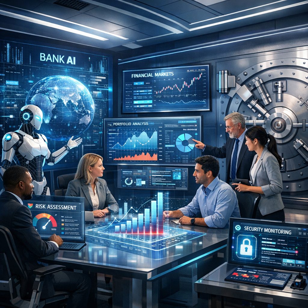 AI in finance with advanced technology and data analysis