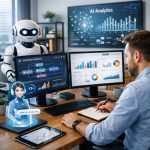 AI workflow automation techniques in a modern office