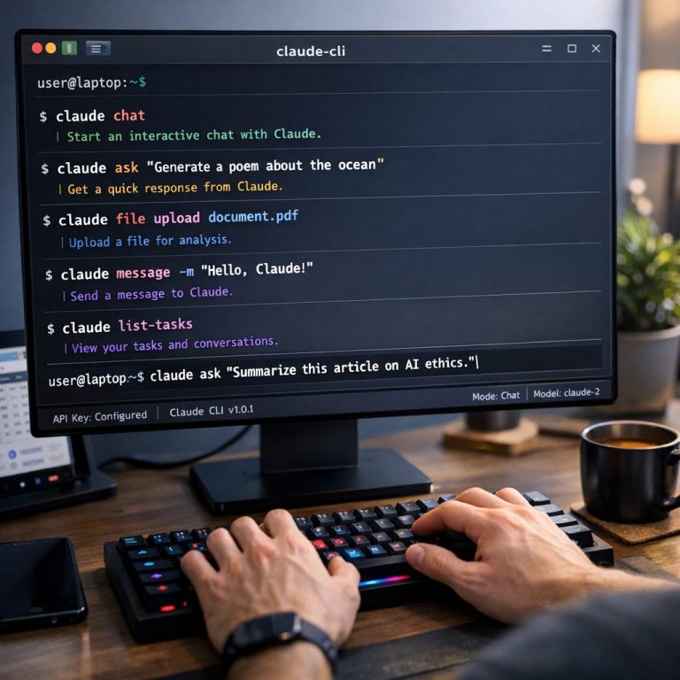 Claude CLI command line interface on a computer screen