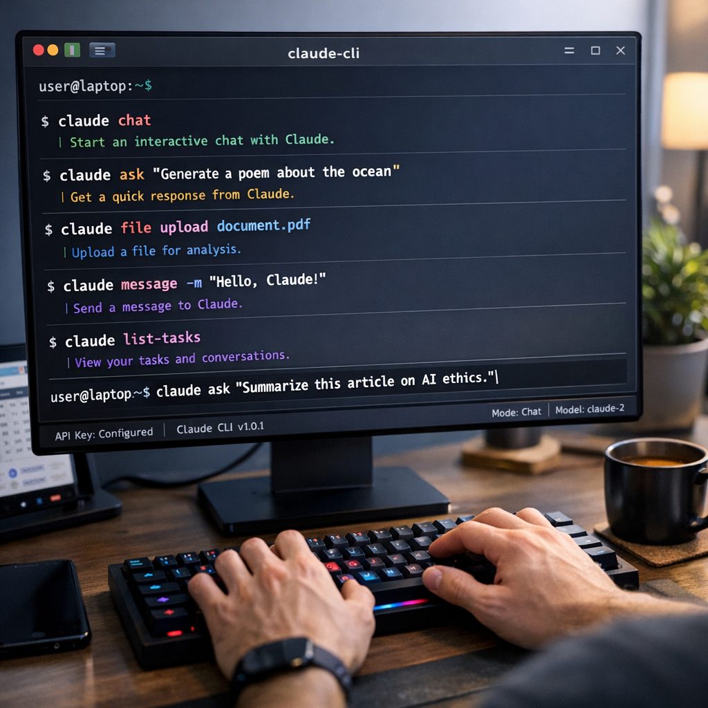 Claude CLI command line interface on a computer screen