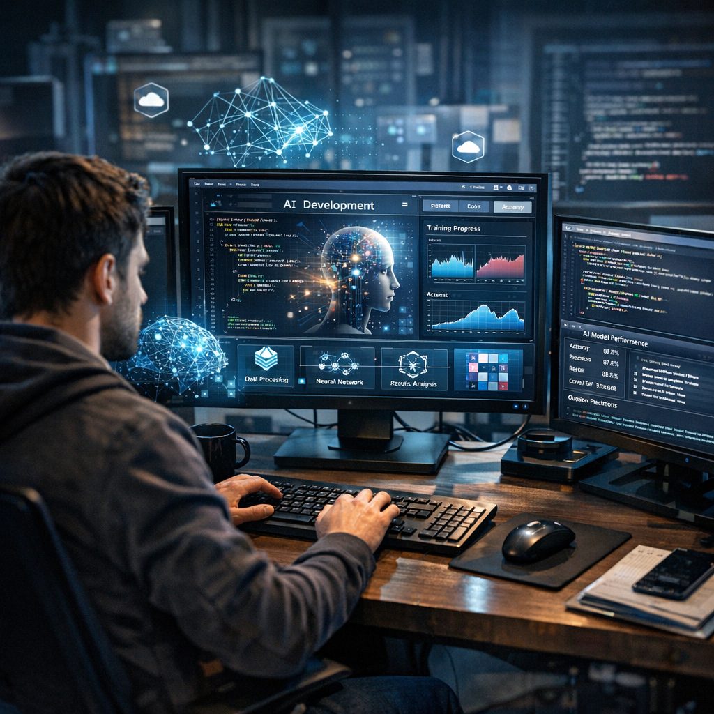 Person coding with Nvidia pi keys for free LLM