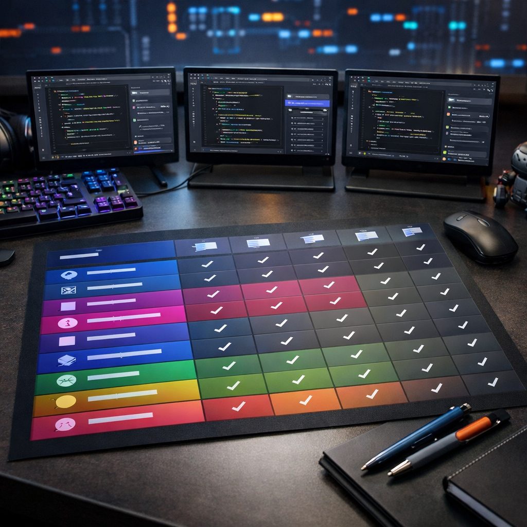 comparison chart of AI coding assistants features
