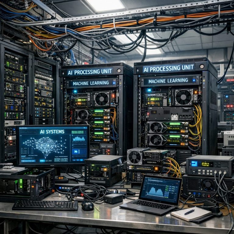Local AI systems in a server room