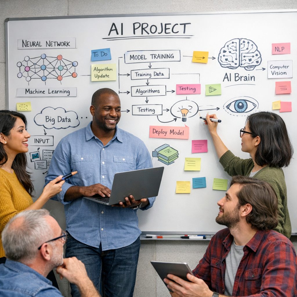 team collaboration using AI research tools