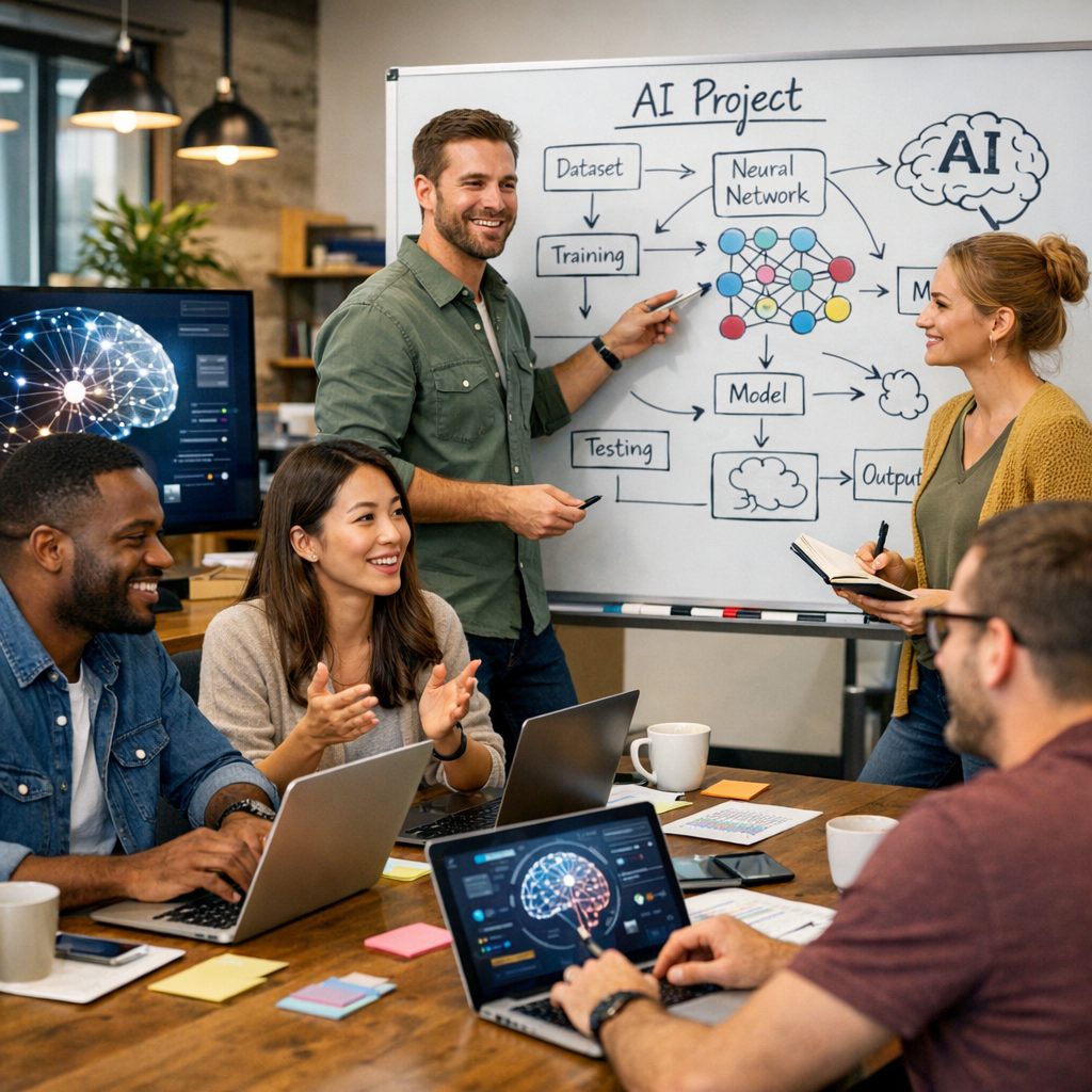 developers collaborating on AI agent development projects